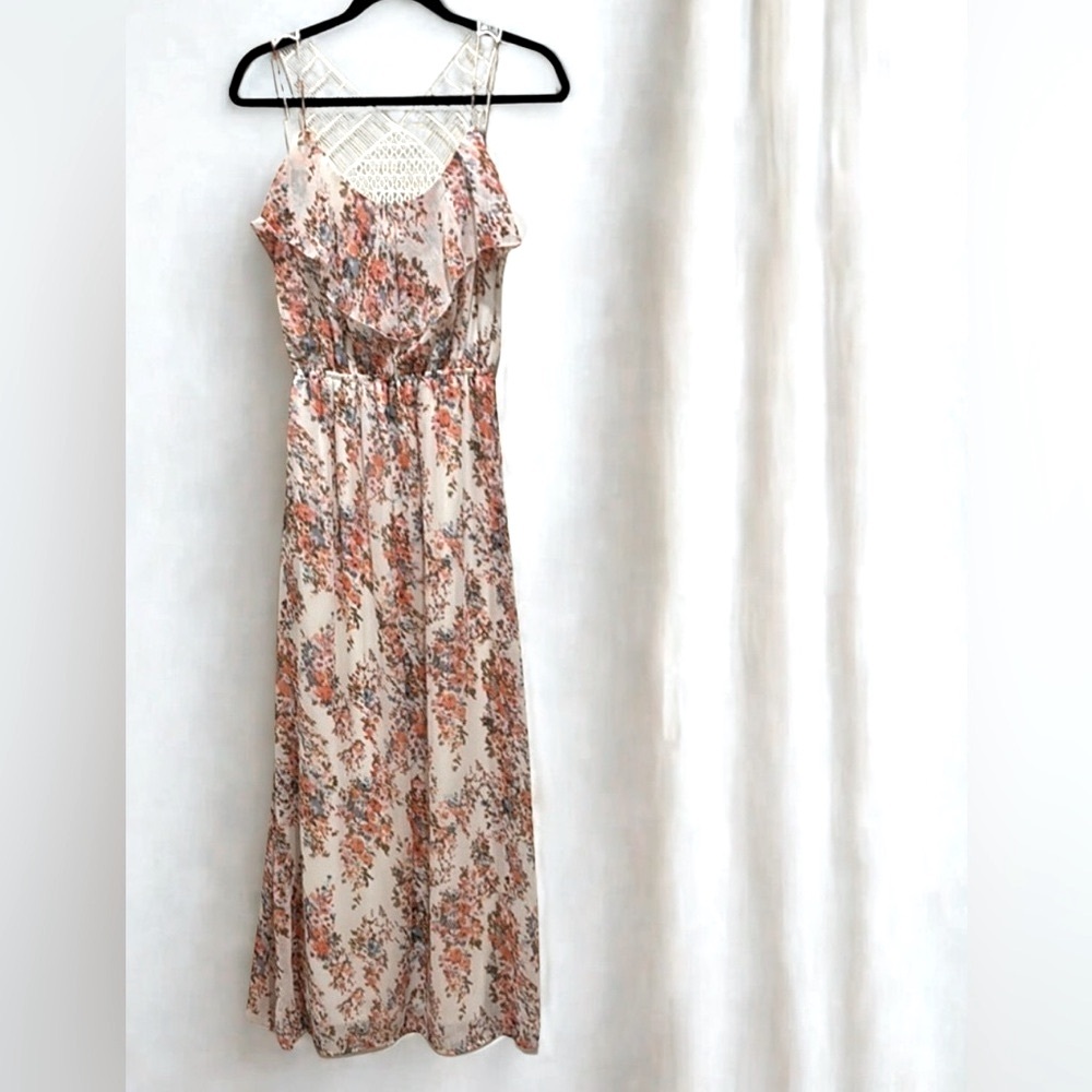 Dynamite Floral crochet Maxi Dress